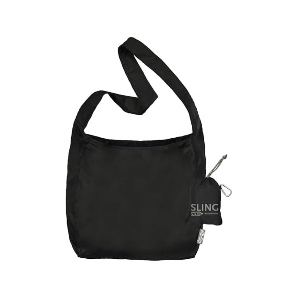 ChicoBag rePETe+Refine Crossbody Water Bottle Sling – Eco-Friendly Recycled Bag with Carabiner & Drawstring Closure