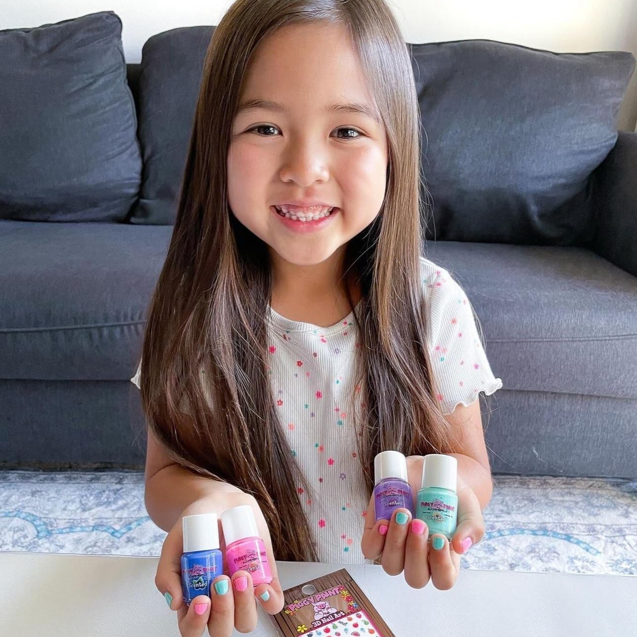 Piggy Paint Non-Toxic Scented Nail Polish Set for Kids – 4 Pack Fruit Fairy