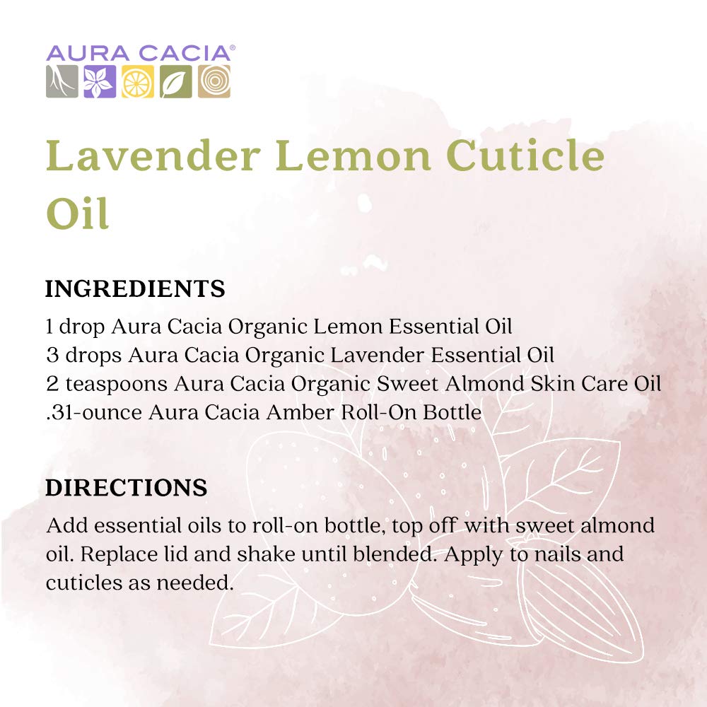 Aura Cacia Organic Sweet Almond Oil – Cold Pressed, GC/MS Tested, 4 fl oz