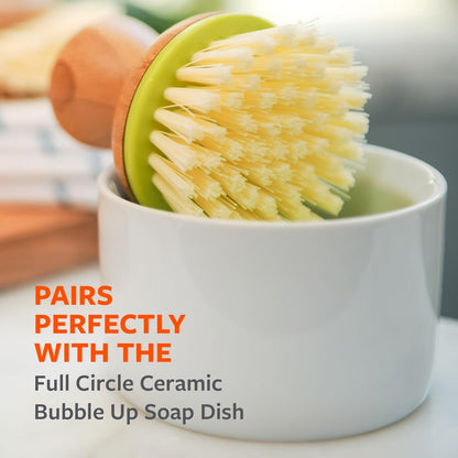 Full Circle Bubble Up Replacement Dish Brush – Eco-Friendly & Powerful Scrubbing Tool