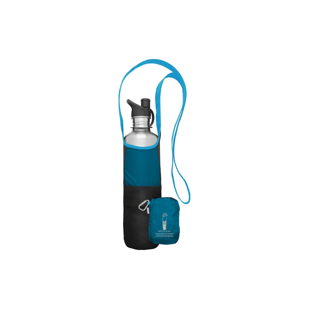 ChicoBag rePETe Water Bottle Sling – Eco-Friendly Recycled Carrier with Strap, Carabiner & Storage Pocket