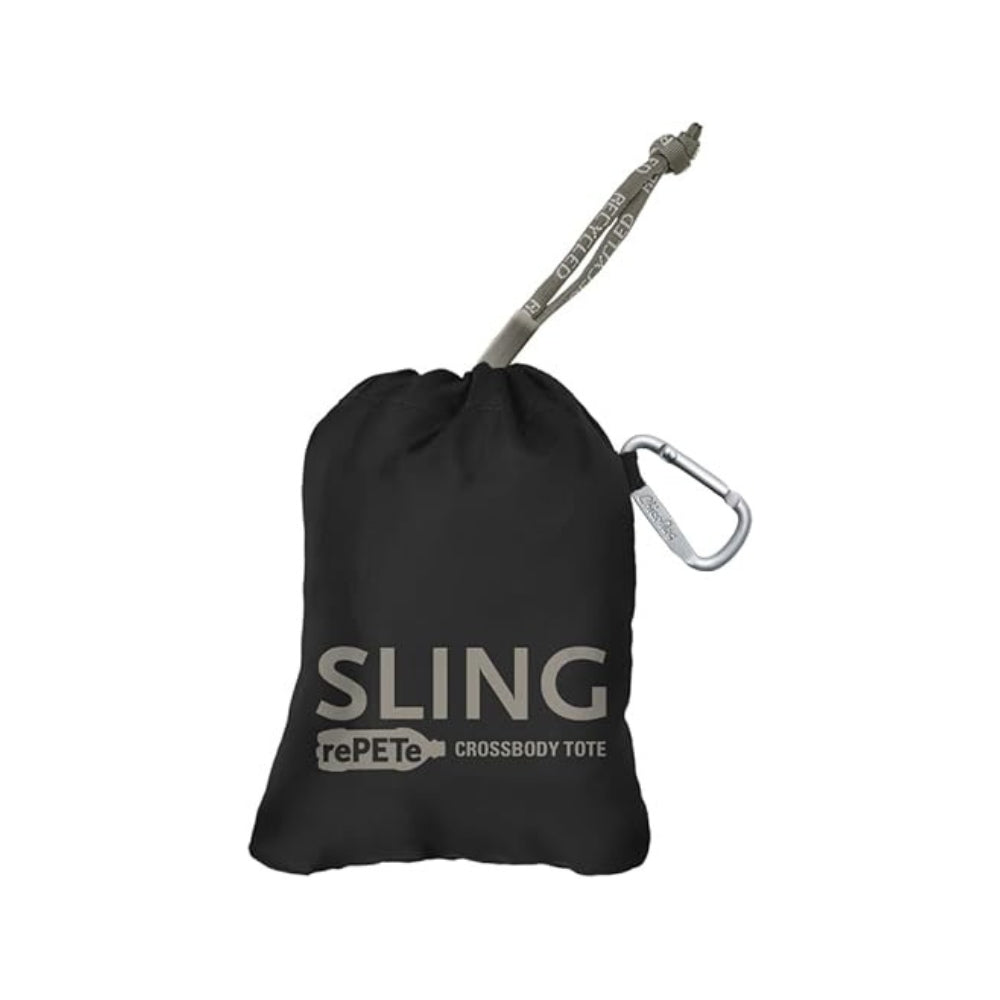 ChicoBag rePETe+Refine Crossbody Water Bottle Sling – Eco-Friendly Recycled Bag with Carabiner & Drawstring Closure
