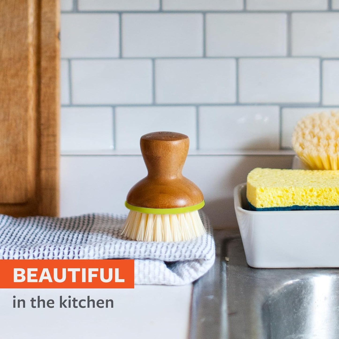 Full Circle Bubble Up Replacement Dish Brush – Eco-Friendly & Powerful Scrubbing Tool