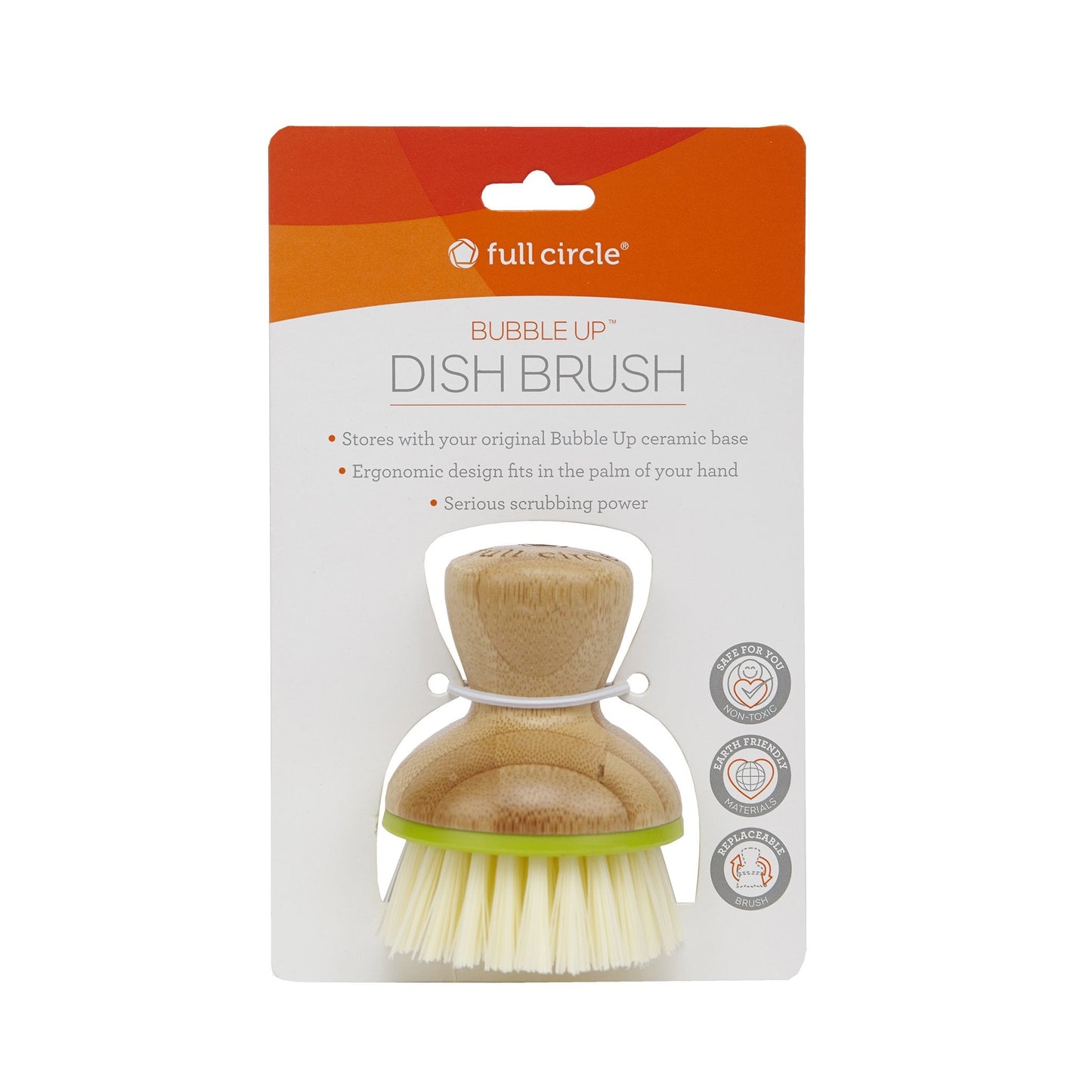 Full Circle Bubble Up Replacement Dish Brush – Eco-Friendly & Powerful Scrubbing Tool